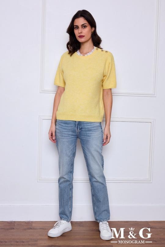 Pulls Femme Jaune M&G Monogram MG 3779 Efashion Paris