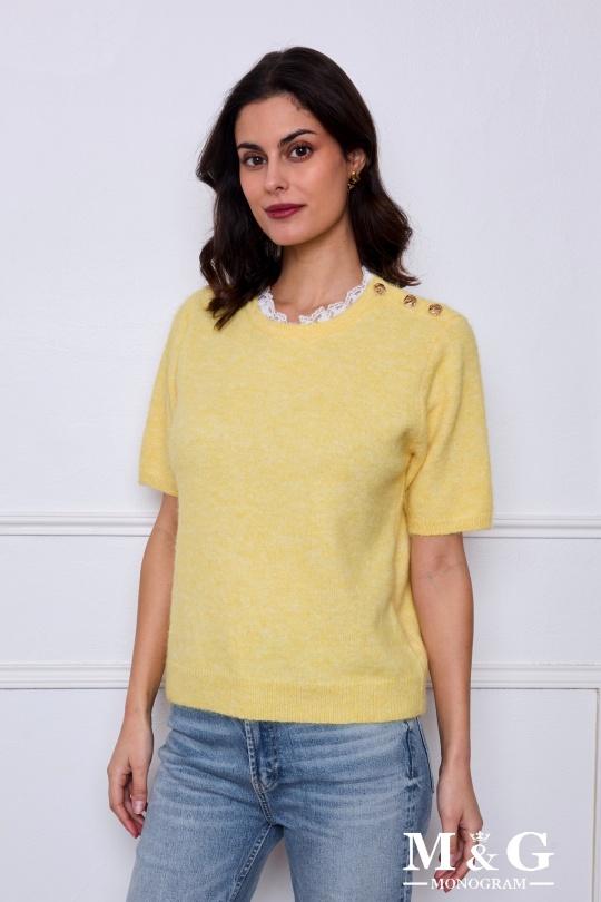 Pulls Femme Jaune M&G Monogram MG 3779 Efashion Paris