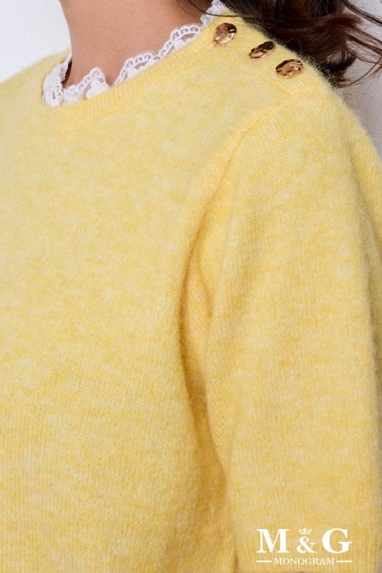 Pulls Femme Jaune M&G Monogram MG 3779 Efashion Paris