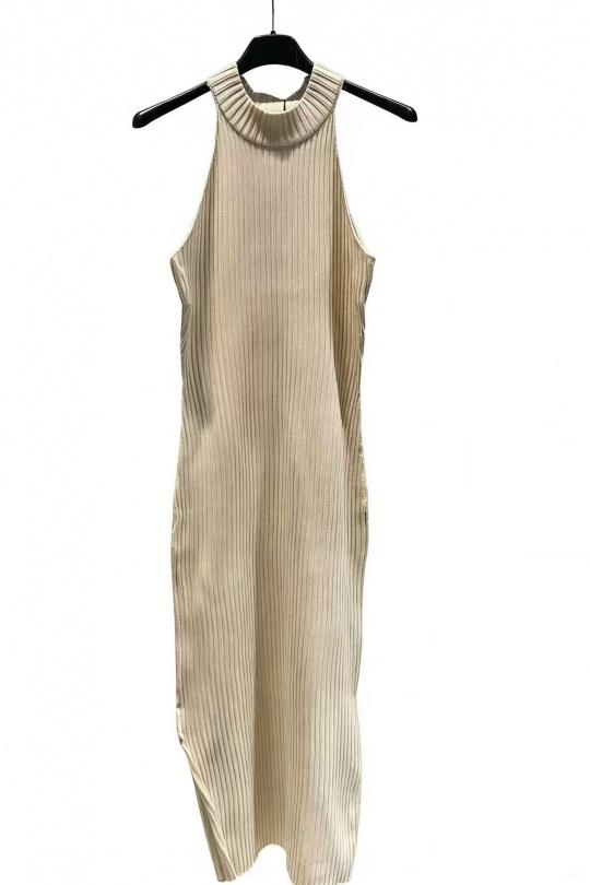 Robes mi-longues Femme Noir MP 6514 Efashion Paris