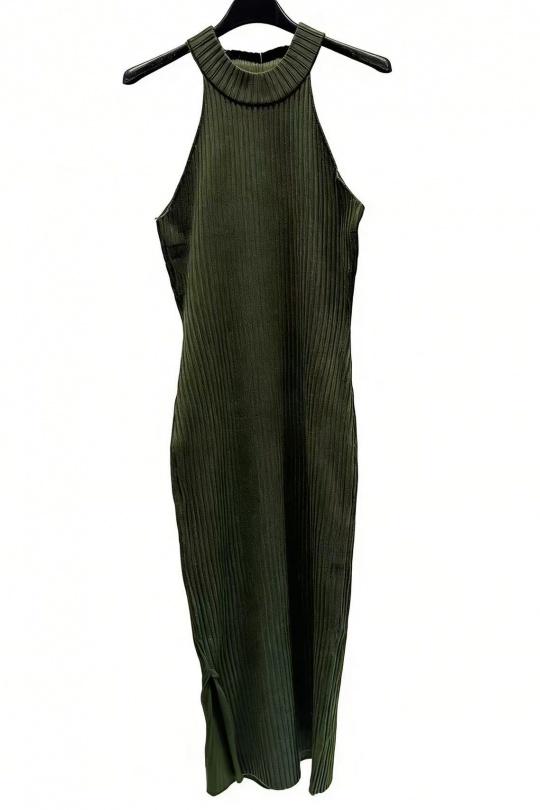 Robes mi-longues Femme Noir MP 6514 Efashion Paris