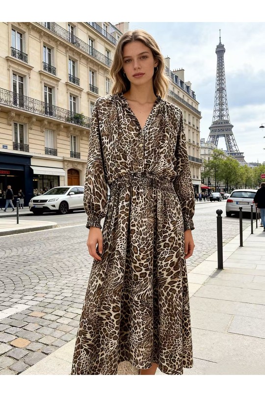 Robes longues Femme Noir MP 22040 Efashion Paris