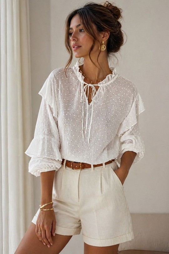 Blouses Femme Blanc EMMA & ASHLEY DESIGN CH191 Efashion Paris