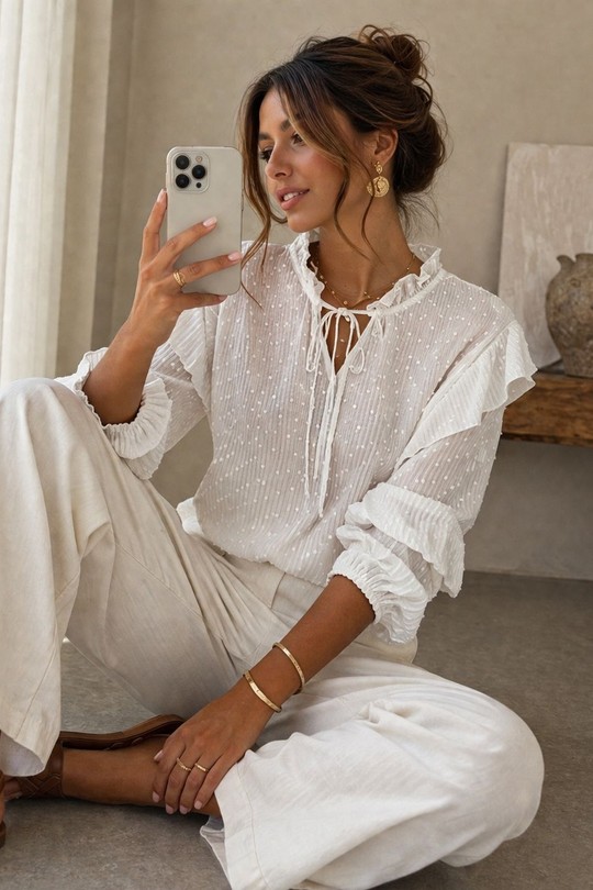Blouses Femme Blanc EMMA & ASHLEY DESIGN CH191 Efashion Paris