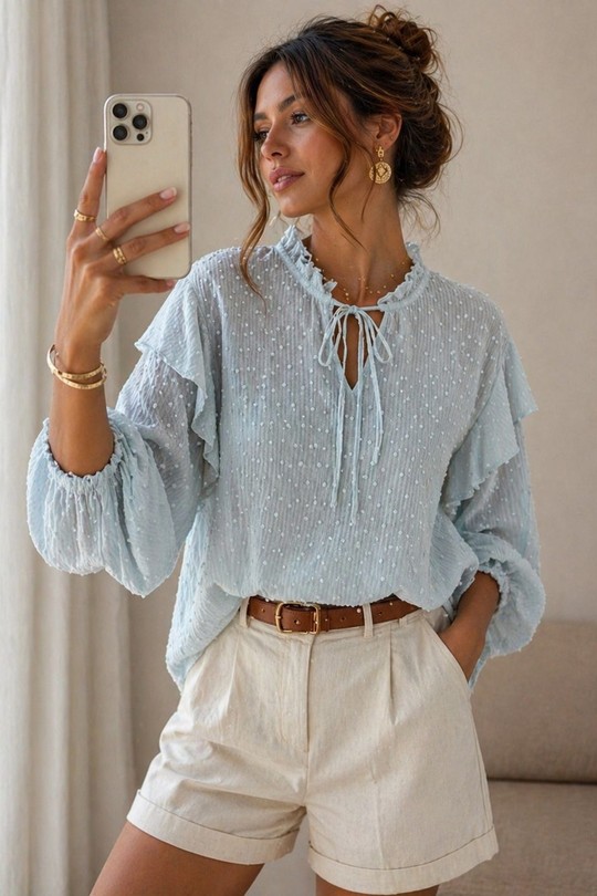 Blouses Femme Blanc EMMA & ASHLEY DESIGN CH191 Efashion Paris