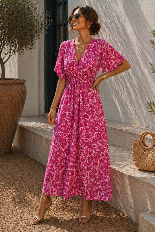 Robes longues Femme Bleu EMMA & ASHLEY DESIGN CH261 Efashion Paris