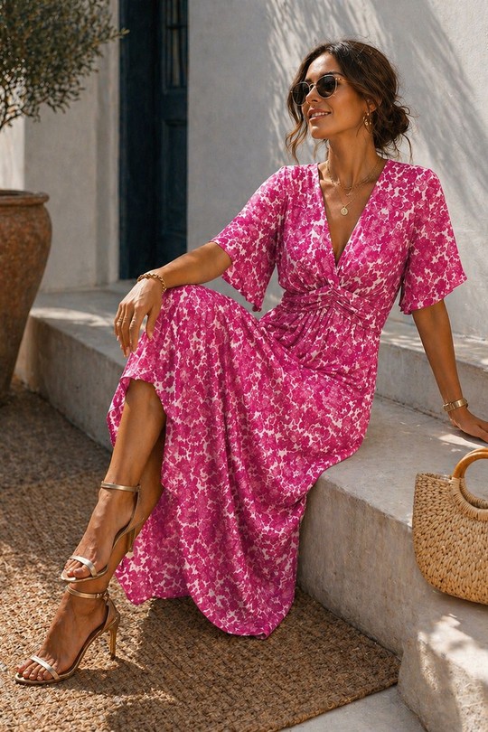 Robes longues Femme Bleu EMMA & ASHLEY DESIGN CH261 Efashion Paris