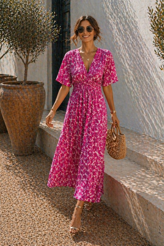 Robes longues Femme Bleu EMMA & ASHLEY DESIGN CH261 Efashion Paris