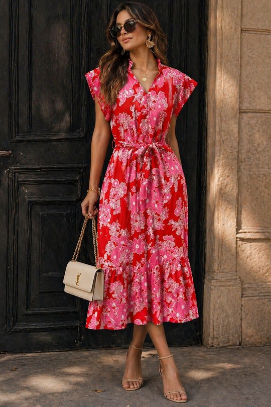 Robes mi-longues Femme Bleu EMMA & ASHLEY DESIGN CH281 Efashion Paris