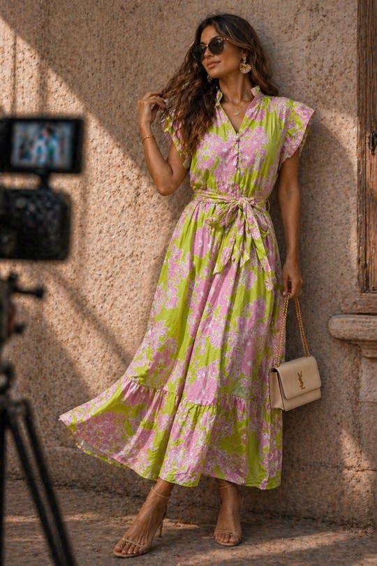 Robes mi-longues Femme Bleu EMMA & ASHLEY DESIGN CH281 Efashion Paris