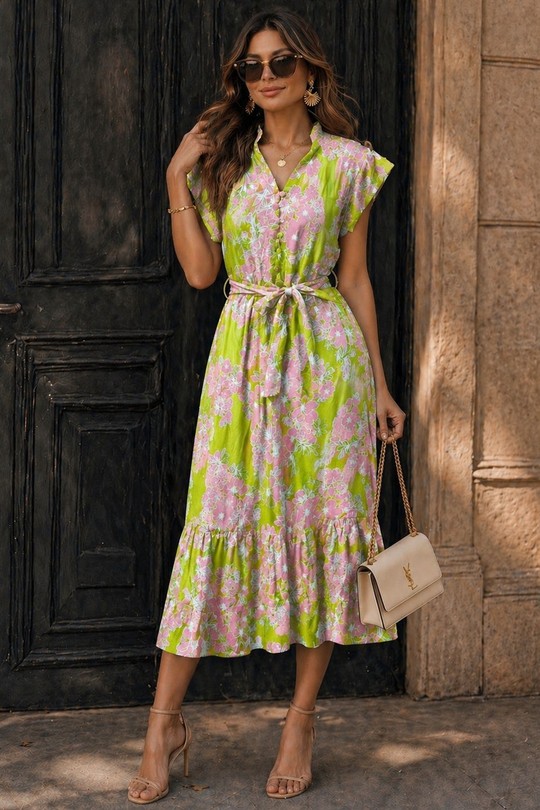 Robes mi-longues Femme Bleu EMMA & ASHLEY DESIGN CH281 Efashion Paris