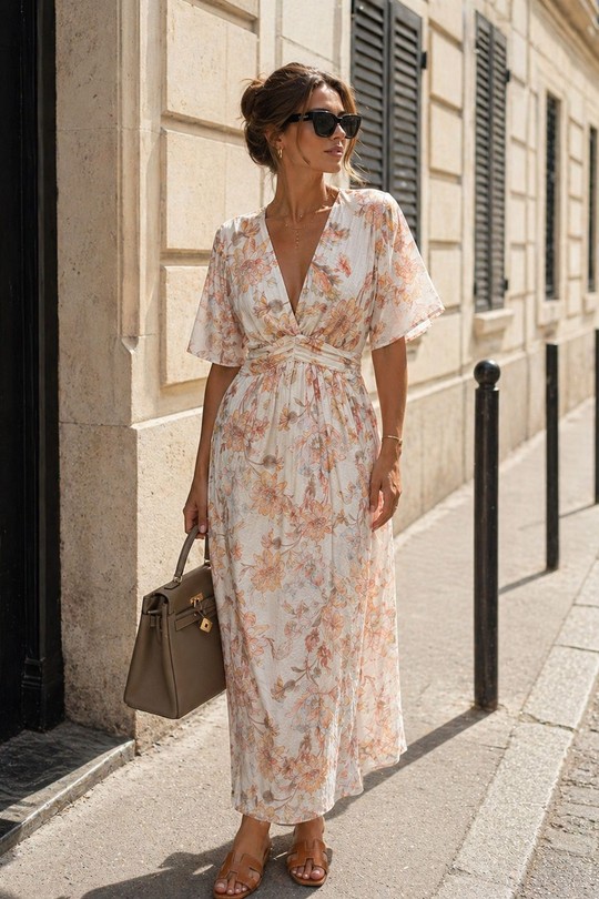 Robes longues Femme Beige EMMA & ASHLEY DESIGN CH259-MA1 Efashion Paris