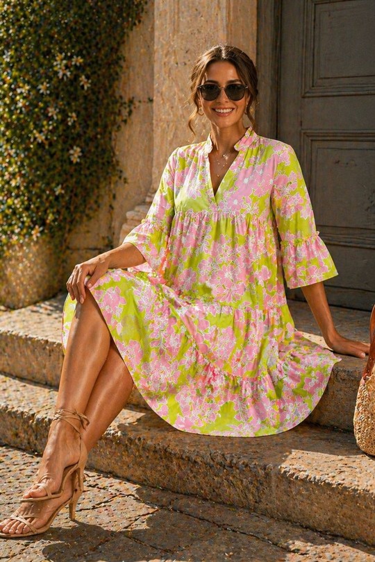Vestidos a media pierna Mujer Blue EMMA & ASHLEY DESIGN CH269 Efashion Paris