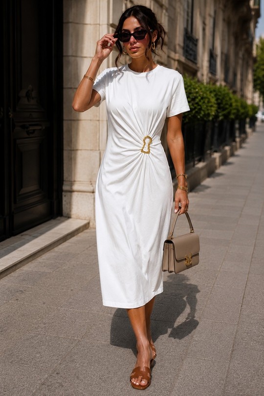 Robes mi-longues Femme Noir EMMA & ASHLEY DESIGN TE372 Efashion Paris