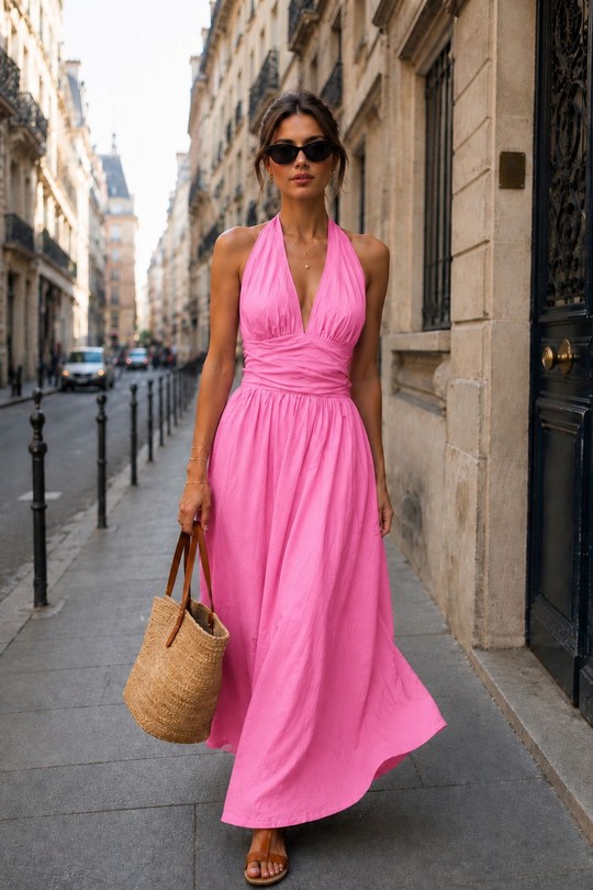 Robes longues Femme Bleu EMMA & ASHLEY DESIGN CH273 Efashion Paris