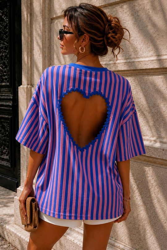 T-shirts Femme Bleu EMMA & ASHLEY DESIGN TE395 Efashion Paris
