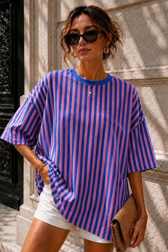 T-shirts Femme Bleu EMMA & ASHLEY DESIGN TE395 Efashion Paris