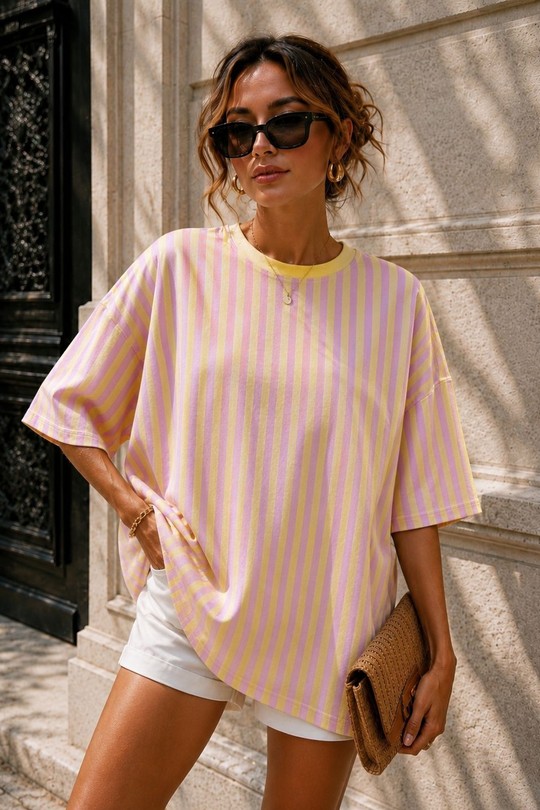 T-shirts Femme Bleu EMMA & ASHLEY DESIGN TE395 Efashion Paris