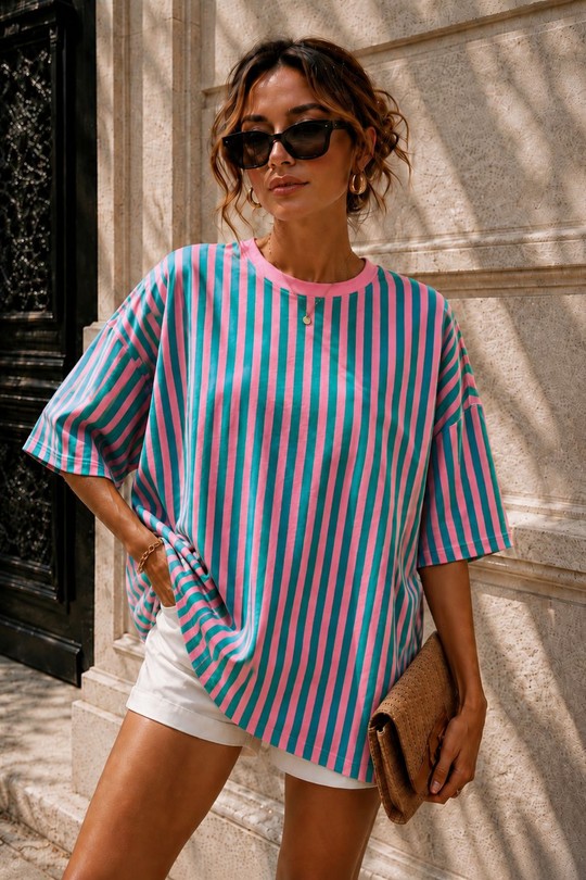T-shirts Femme Bleu EMMA & ASHLEY DESIGN TE395 Efashion Paris
