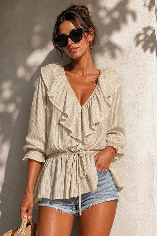 Blouses Femme Beige EMMA & ASHLEY DESIGN CH205 Efashion Paris