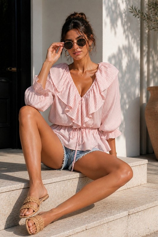 Blouses Femme Beige EMMA & ASHLEY DESIGN CH205 Efashion Paris