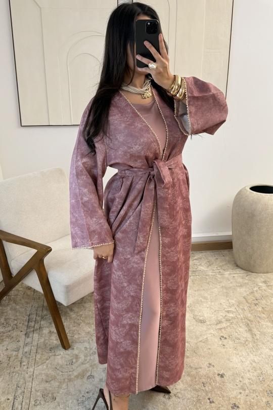 Abaya Femme Noir White Icy  X378 Efashion Paris