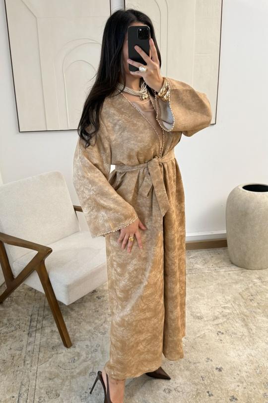 Abaya Femme Noir White Icy  X378 Efashion Paris