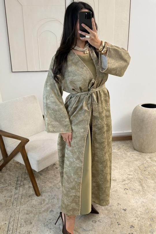 Abaya Femme Noir White Icy  X378 Efashion Paris