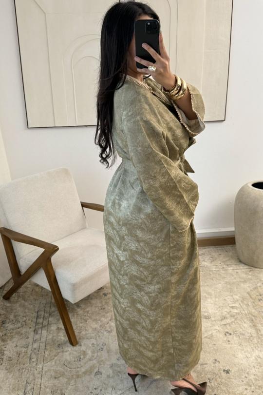 Abaya Femme Noir White Icy  X378 Efashion Paris