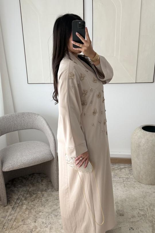 Abaya Femme Noir White Icy  ABAYA H553  Efashion Paris