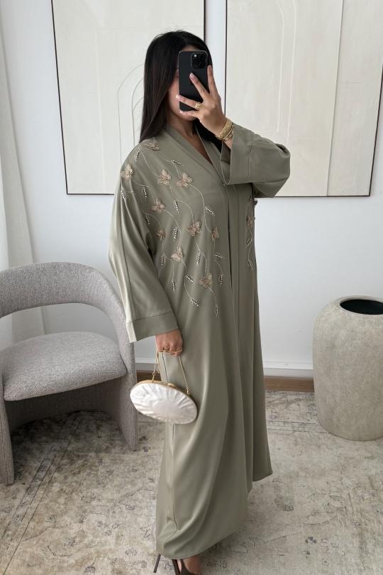 Abaya Femme Noir White Icy  ABAYA H553  Efashion Paris