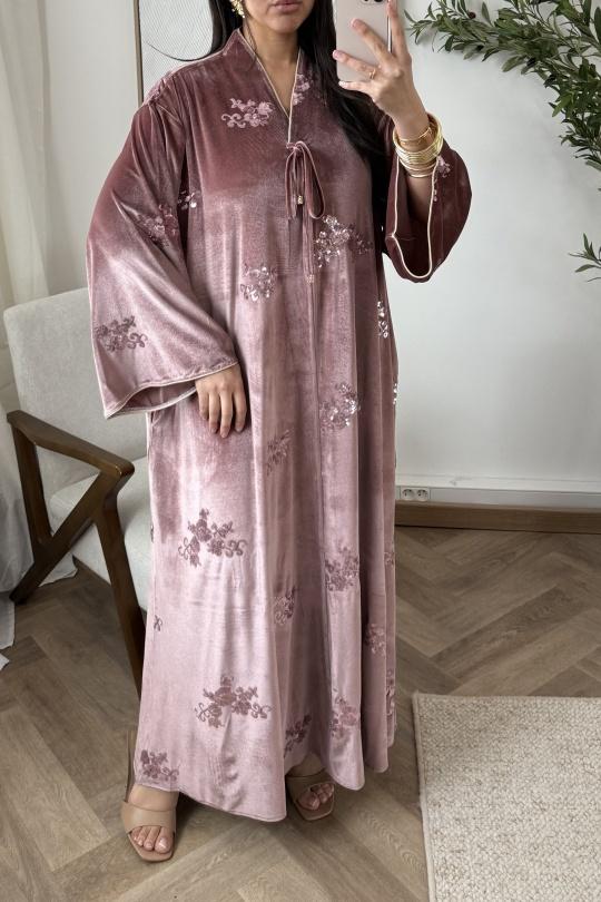 Robes longues Femme Rose White Icy  ABAYA H86-2  Efashion Paris
