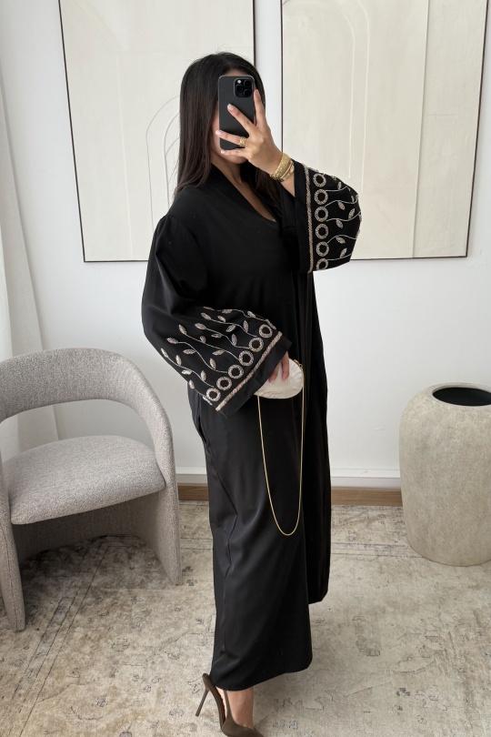 Robes longues Femme Noir White Icy  ABAYA H528 Efashion Paris