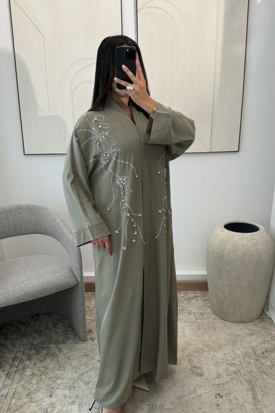 Abaya Femme Bleu White Icy  ABAYA AVELYN H554 Efashion Paris