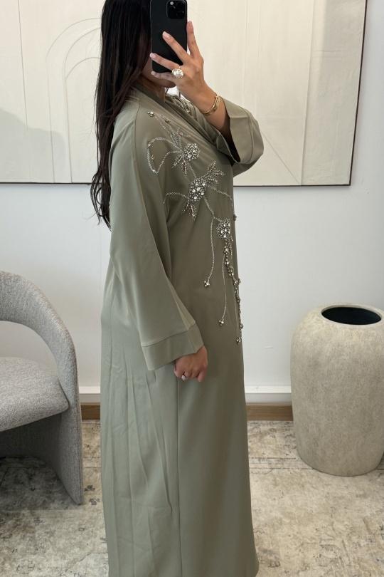 Abaya Femme Bleu White Icy  ABAYA AVELYN H554 Efashion Paris