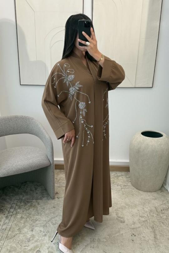 Abaya Femme Bleu White Icy  ABAYA AVELYN H554 Efashion Paris