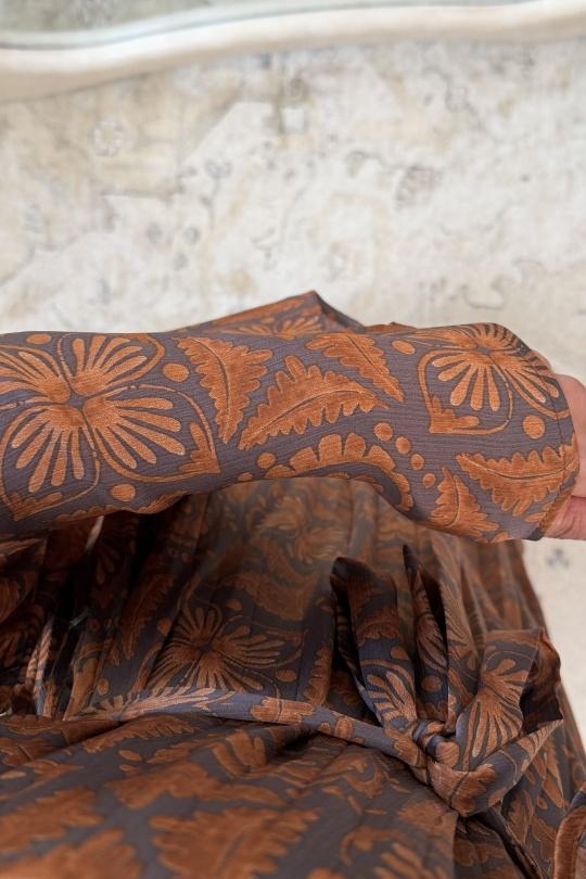 Robes longues Femme Violet White Icy  ROBE AVEC DOUBLURE MALIKA H572-4 Efashion Paris