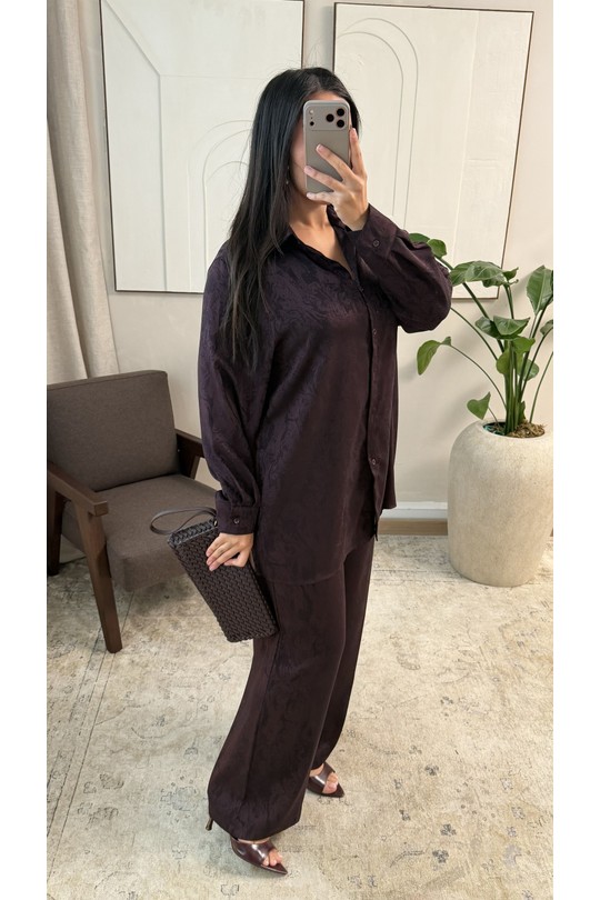 Ensembles Femme Violet White Icy  X446 ENSEMBLE 2P PANTALON NAYLA Efashion Paris