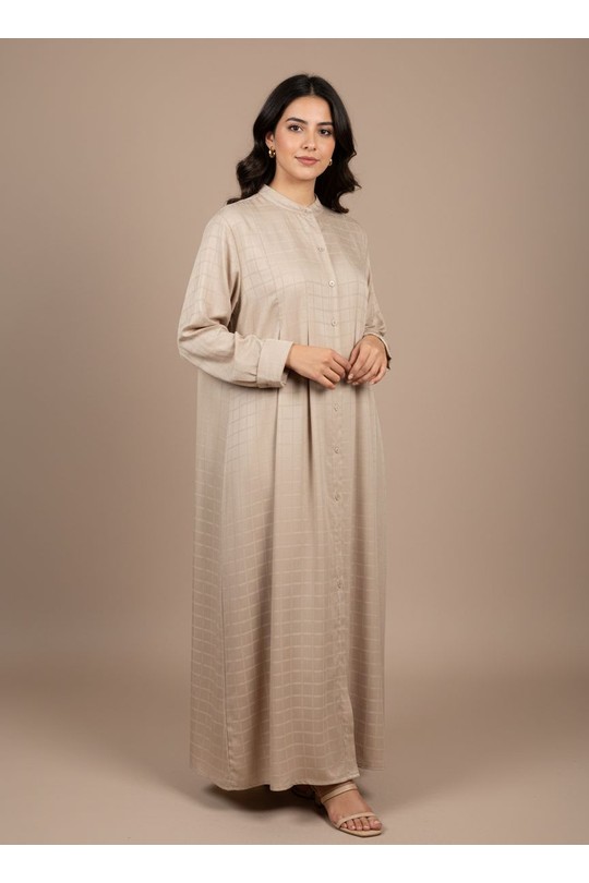  Abaya Women Taupe White Icy  H520-2 Robe Noah Efashion Paris