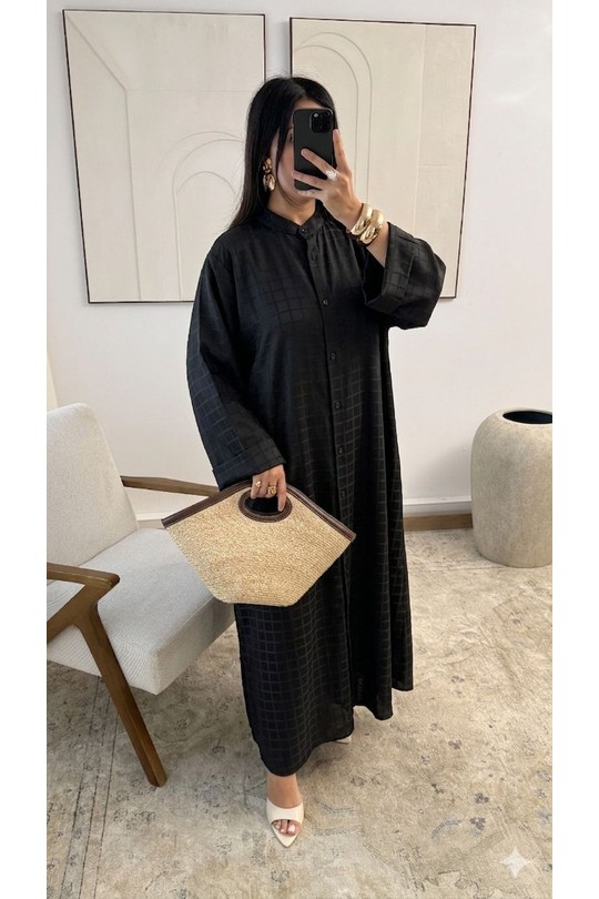  Abaya Women Taupe White Icy  H520-2 Robe Noah Efashion Paris