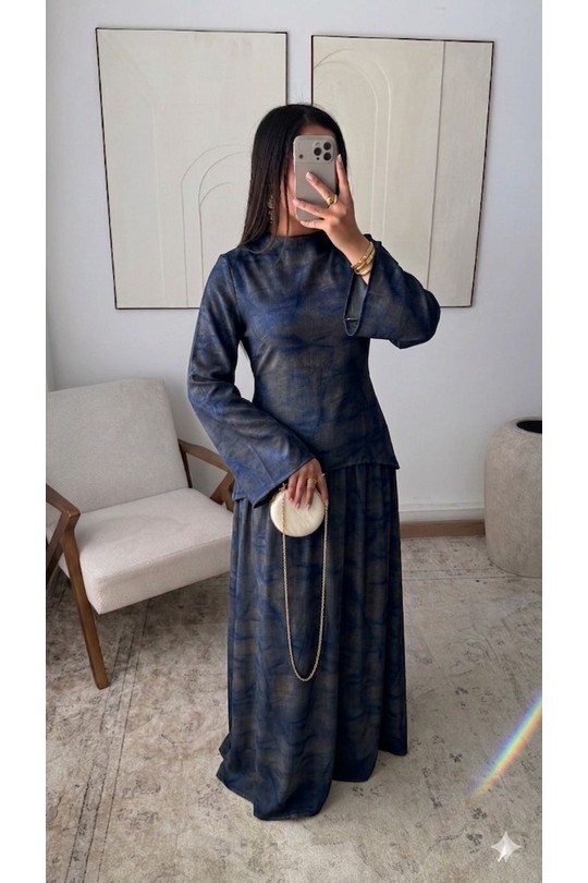 Ensembles Femme Noir White Icy  X448  Ensemble 2P jupe Safiya Efashion Paris