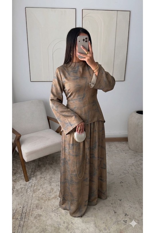 Ensembles Femme Noir White Icy  X448  Ensemble 2P jupe Safiya Efashion Paris