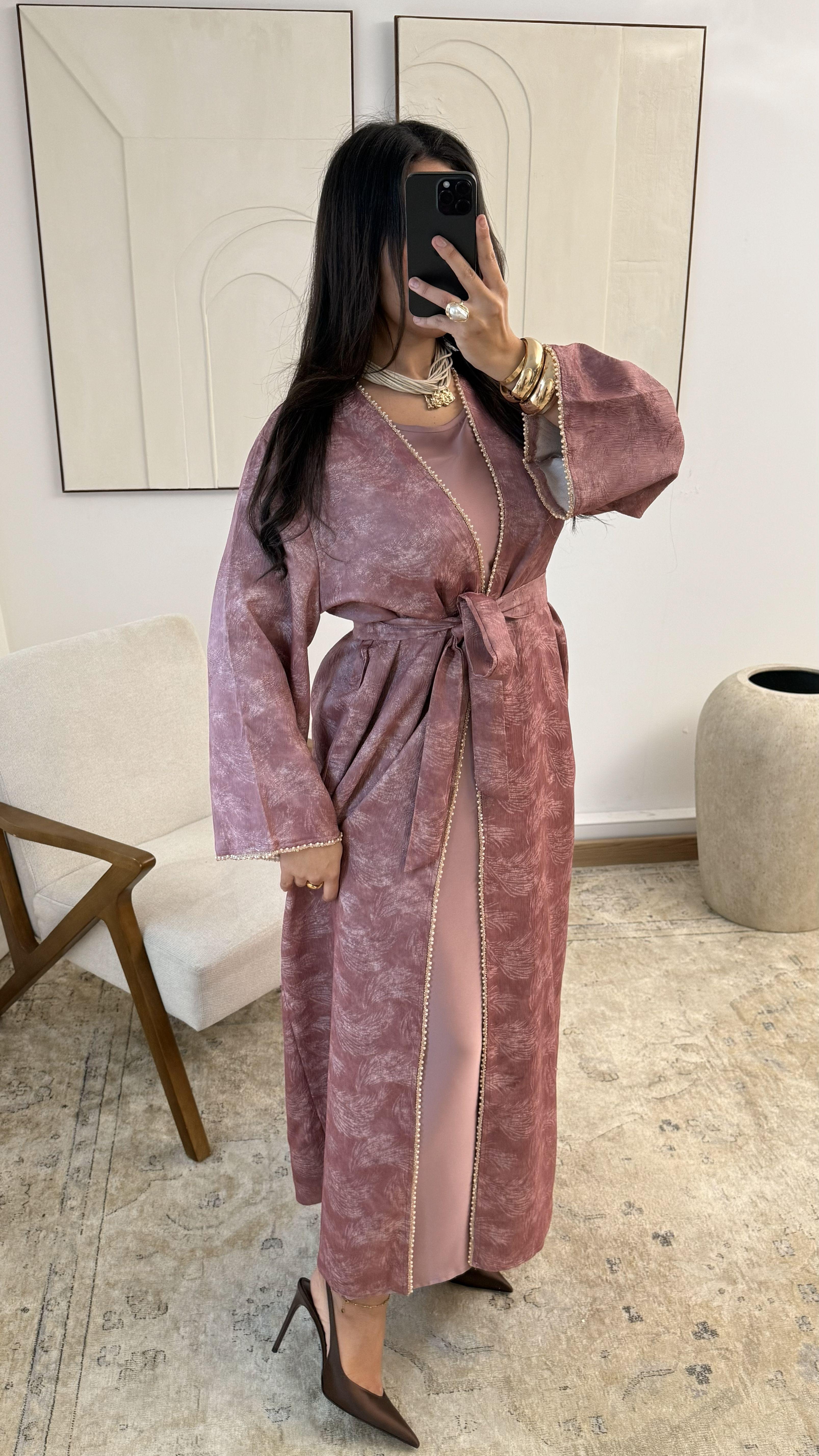 Abaya Femme Noir White Icy  X378 #c Efashion Paris