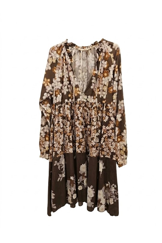 Robes mi-longues Femme Marron JUSTINE&CO G03474/26A Efashion Paris