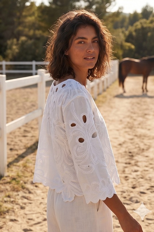 Top Donna White JUSTINE&CO JC 9239 Efashion Paris