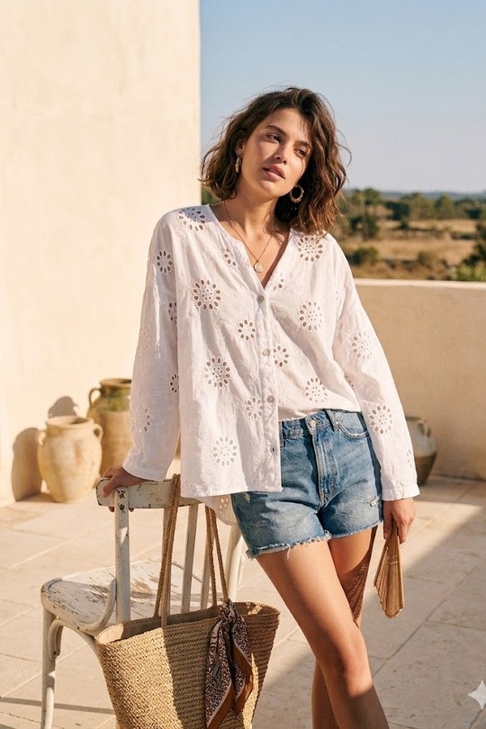 Chemises Femme Blanc JUSTINE&CO 007 Efashion Paris
