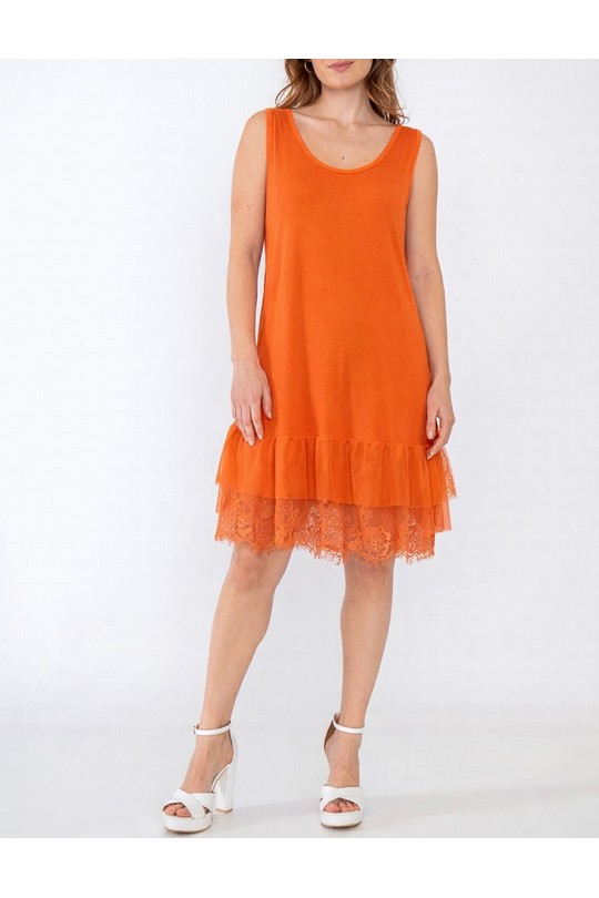 Short dresses Women Orange HERYA 5541 Efashion Paris