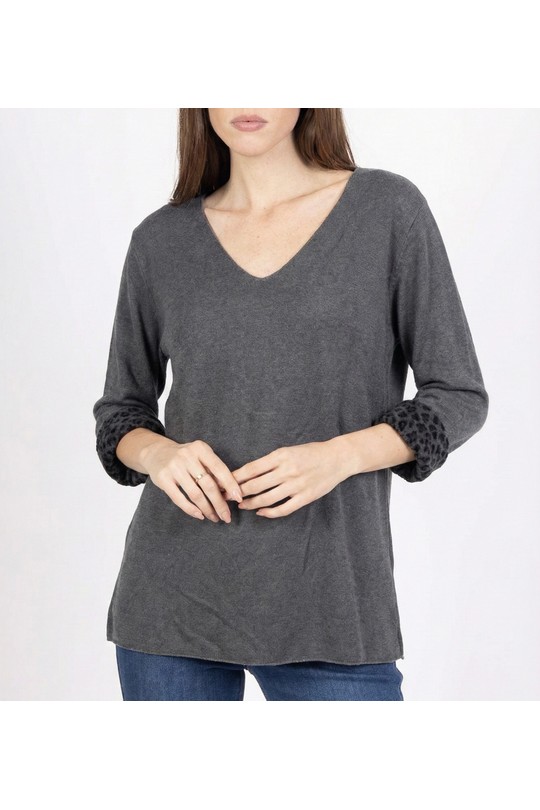 Tops Femme Gris foncé HERYA 20251 Efashion Paris