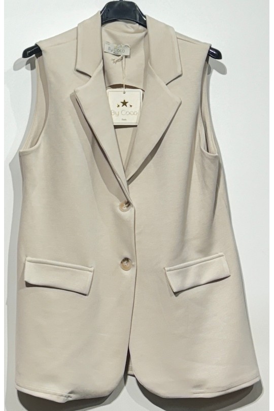 Gilets Femme Blanc HERYA 2504 Efashion Paris