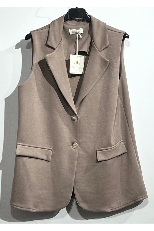 Gilets Femme Blanc HERYA 2504 Efashion Paris